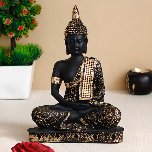 Golden Meditating Lord Buddha Handcraft